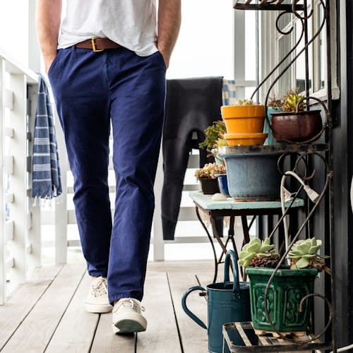 laydown image of Slub Chinos