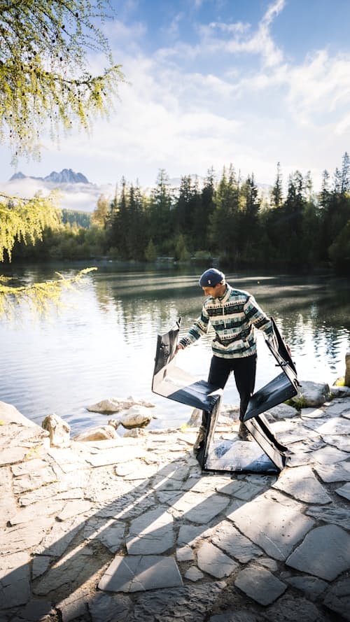 lifestyle image of VIK 3.8 PRO folding kayak