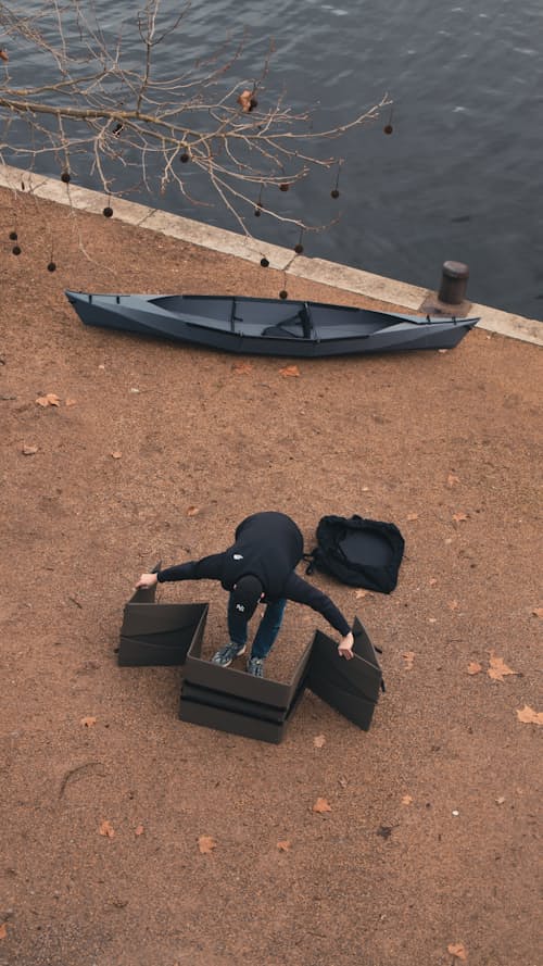 lifestyle image of VIK 3.8 PRO folding kayak