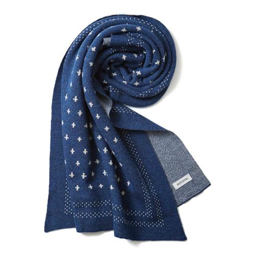 laydown image of Aizome Indigo Scarf