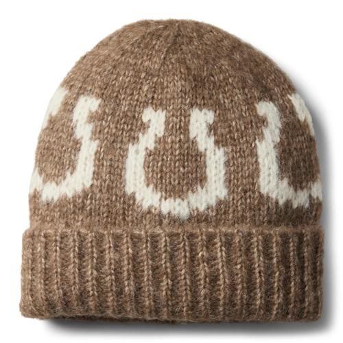 laydown image of Alpaca Horseshoe Beanie