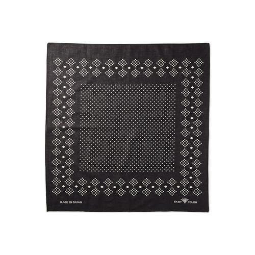 laydown image of Indigo Discharge Bandana