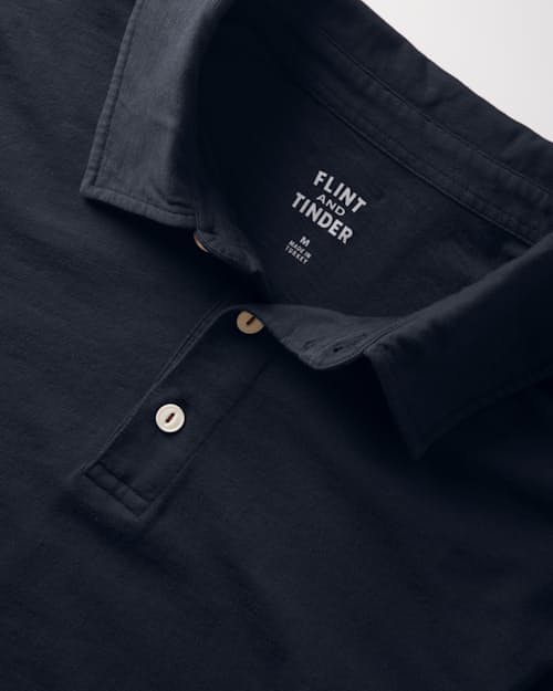 laydown detail image of Vintage Slub Long Sleeve Polo