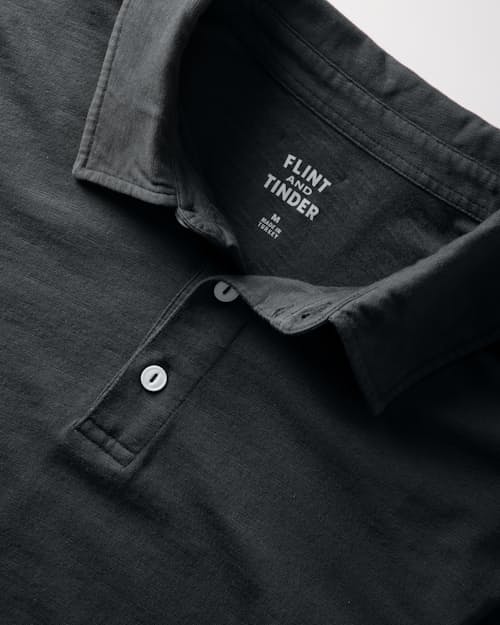 laydown detail image of Vintage Slub Long Sleeve Polo