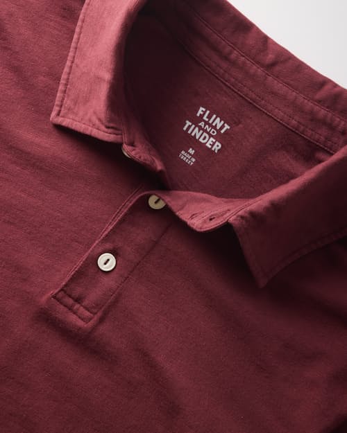 laydown detail image of Vintage Slub Long Sleeve Polo