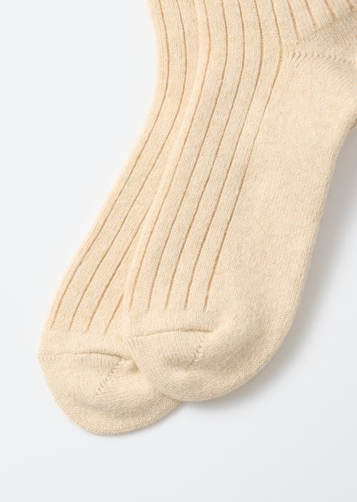 laydown detail image of Cotton Wool Ribbed Crew 3 Pack Socks
