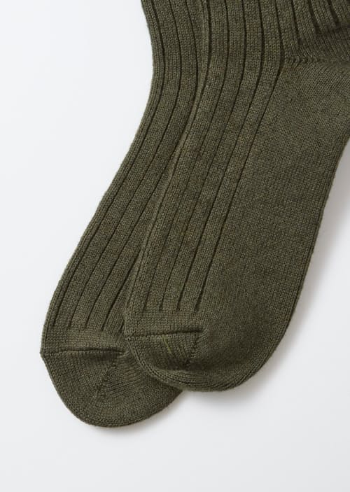 laydown detail image of Cotton Wool Ribbed Crew 3 Pack Socks