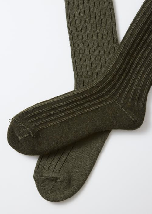 laydown detail image of Cotton Wool Ribbed Crew 3 Pack Socks