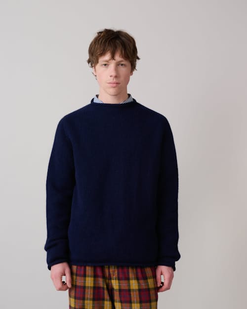 on model image of Madknit Rollneck Sweater
