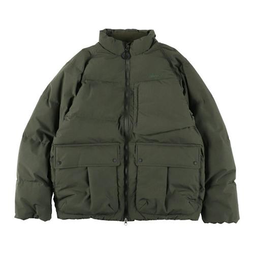 laydown image of Hinoc Stand Collar Down Insulated Jacket