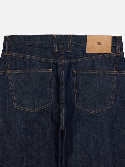 laydown detail image of Relaxed Straight Selvedge Denim Jeans