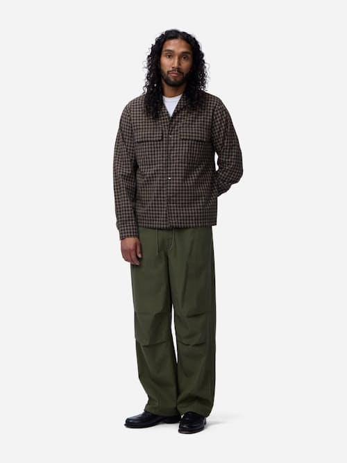 on model image of Open Collar Shirt