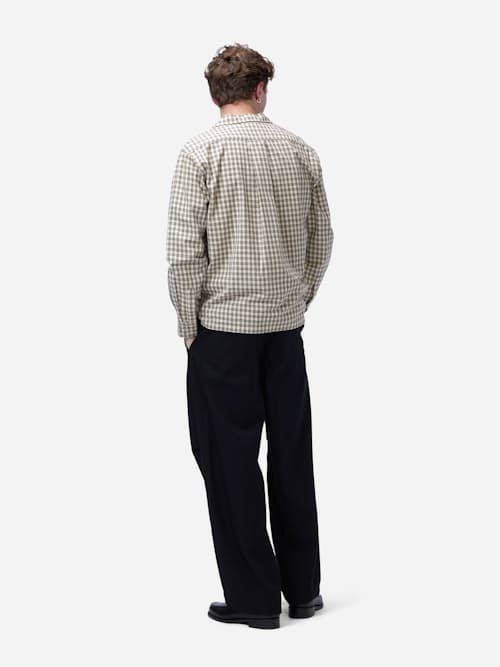 on model image of Open Collar Shirt