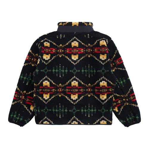 laydown image of Jacquard Sherpa Fleece Jacket