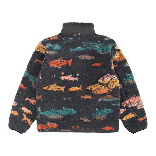 laydown image of Jacquard Sherpa Fleece Jacket