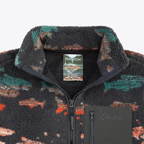 laydown detail image of Jacquard Sherpa Fleece Jacket