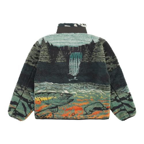 laydown image of Jacquard Sherpa Fleece Jacket