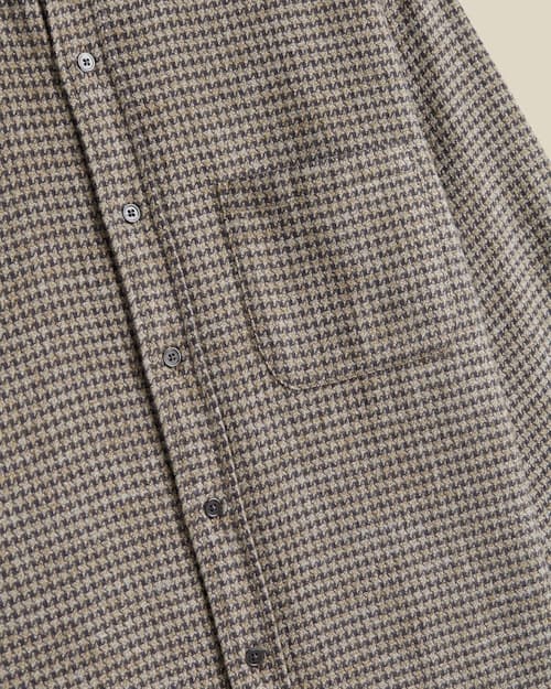 laydown detail image of Abstract Pie Poule Flannel Shirt