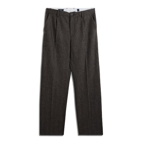 laydown image of Wool Pleated Trousers