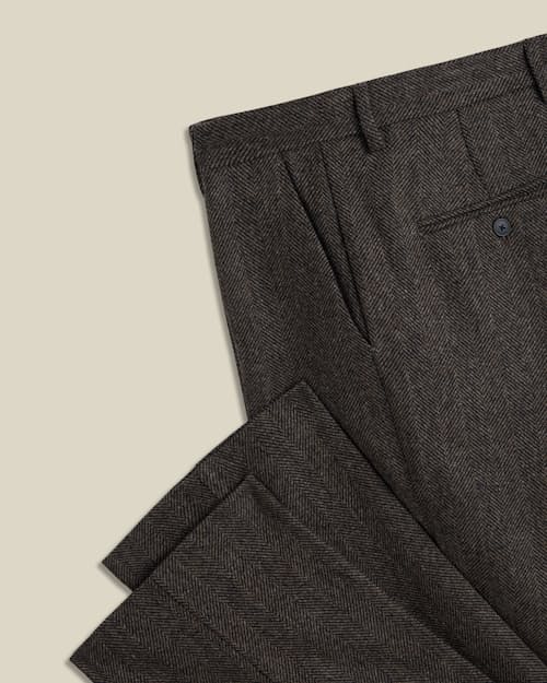 laydown detail image of Wool Pleated Trousers