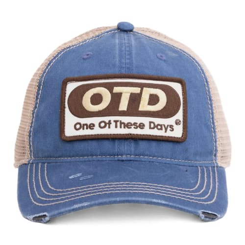 laydown image of OTD Distressed Canvas Trucker