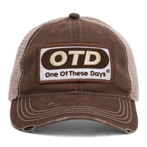 laydown image of OTD Distressed Canvas Trucker