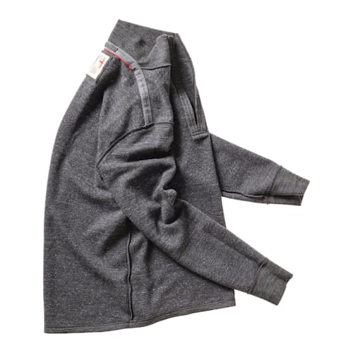 laydown image of Wool Cotton Quarter Zip