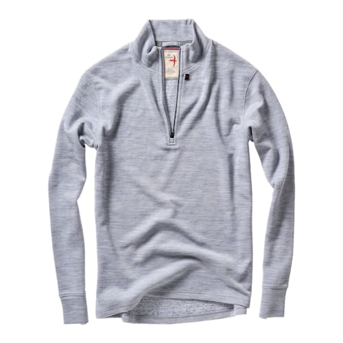laydown image of Wool Cotton Quarter Zip