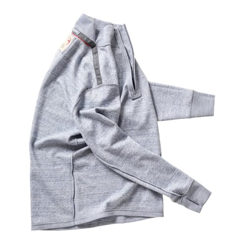 laydown image of Wool Cotton Quarter Zip
