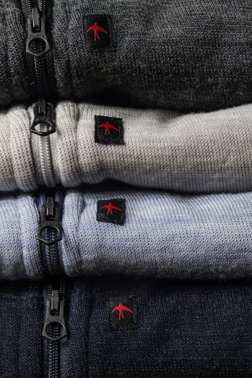 laydown detail image of Wool Cotton Quarter Zip