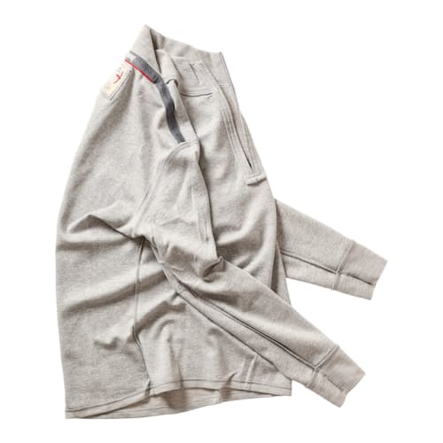 laydown image of Wool Cotton Quarter Zip
