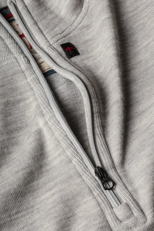 laydown detail image of Wool Cotton Quarter Zip