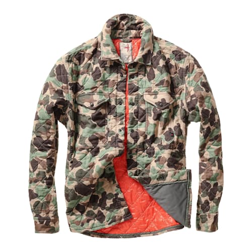 laydown image of Quilted Flannel Shirt Jacket