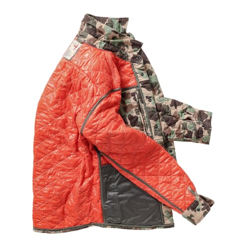 laydown image of Quilted Flannel Shirt Jacket
