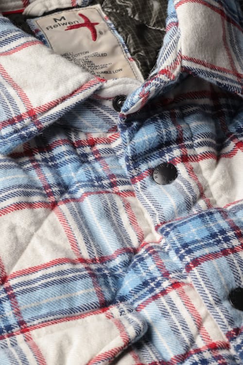 laydown detail image of Quilted Flannel Shirt Jacket