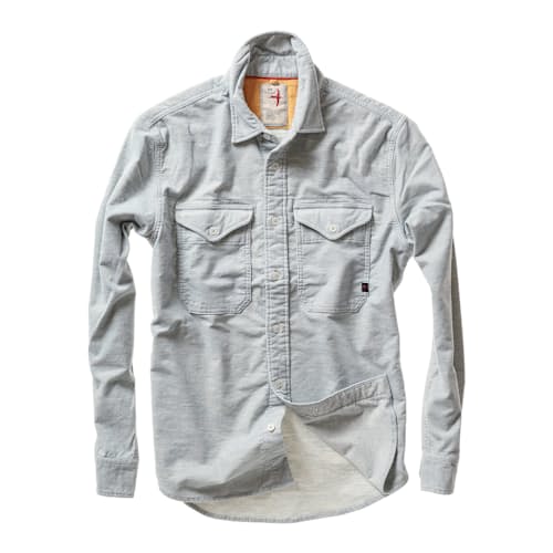 laydown image of Soft Brushed Utility Workshirt