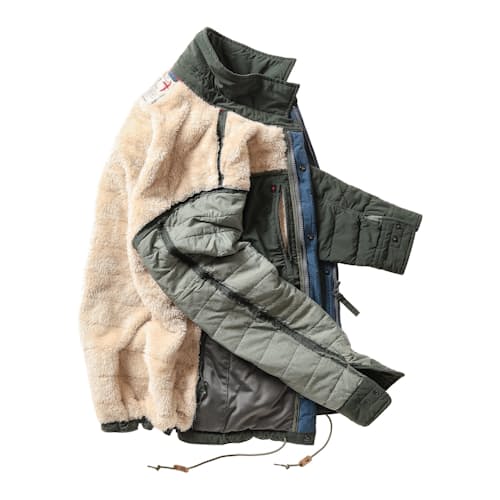 laydown image of Quilted Superfleece Jacket