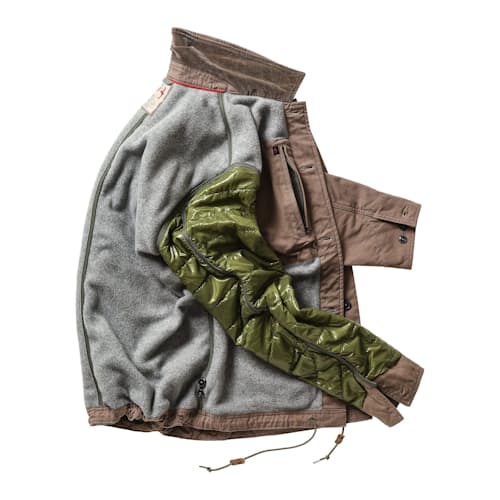 laydown image of Pile-Lined Chore Coat