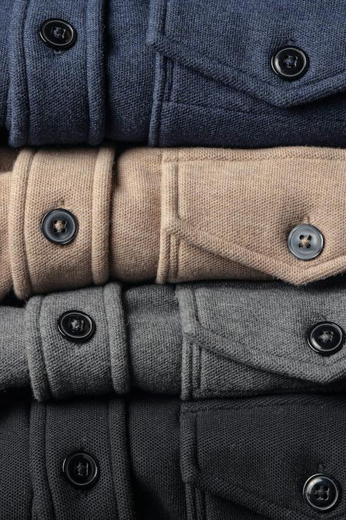 no crop image of Pique Fleece Workshirt