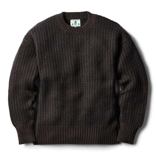 laydown image of Two-Tone Highland Crewneck Sweater