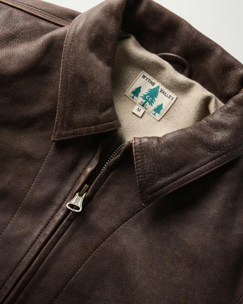 laydown detail image of Leather Buckaroo Jacket