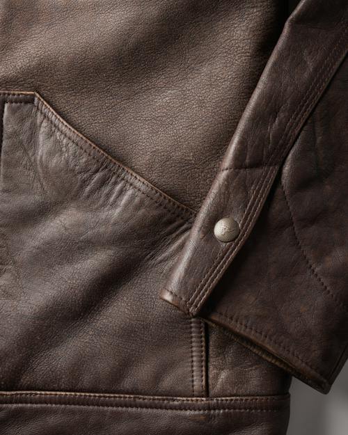 laydown detail image of Leather Buckaroo Jacket