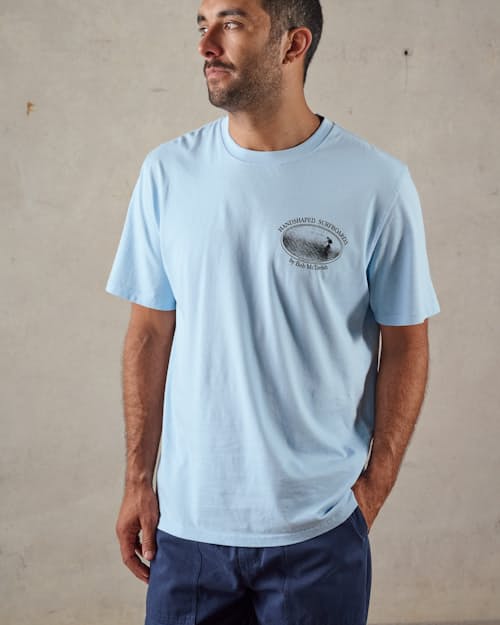 on model image of McTavish Graphic T-Shirt