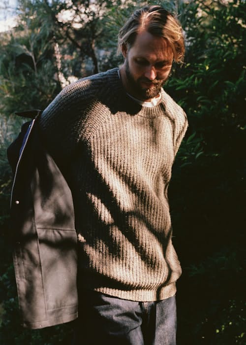 lifestyle image of Shoreline Fisherman Crewneck Sweater