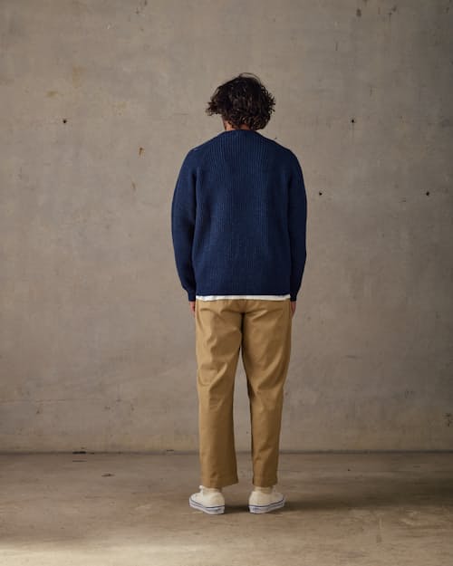 on model image of Shoreline Fisherman Crewneck Sweater