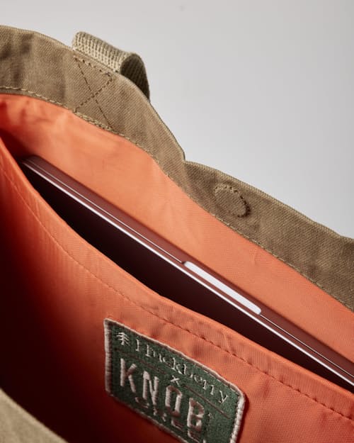 laydown detail image of Knob Creek Edition Waxed Canvas Tote