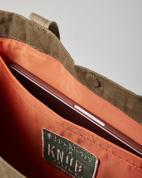 laydown detail image of Knob Creek Edition Waxed Canvas Tote