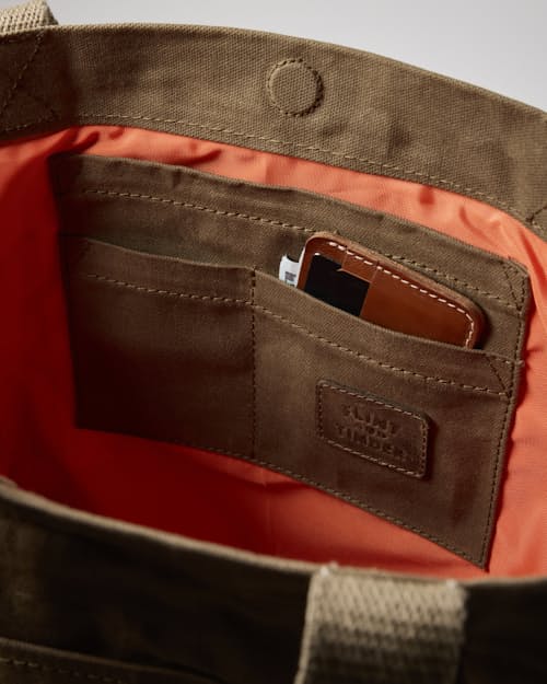 laydown detail image of Knob Creek Edition Waxed Canvas Tote