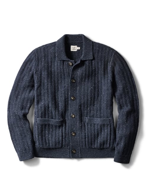 laydown image of Recycled Cotton Headlands Full Button Cardigan