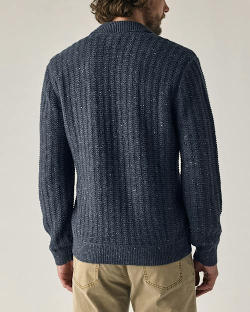 on model image of Recycled Cotton Headlands Full Button Cardigan
